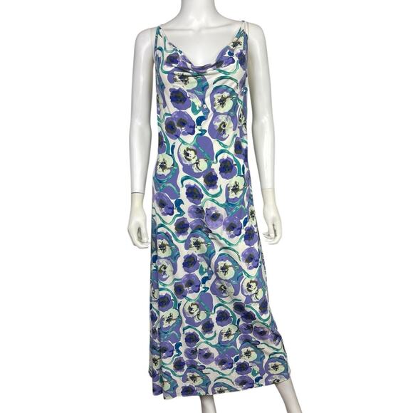 Diane von Furstenberg Women's XL Multicolor Alik Printed Jersey Maxi Dress EUC - Picture 1 of 4